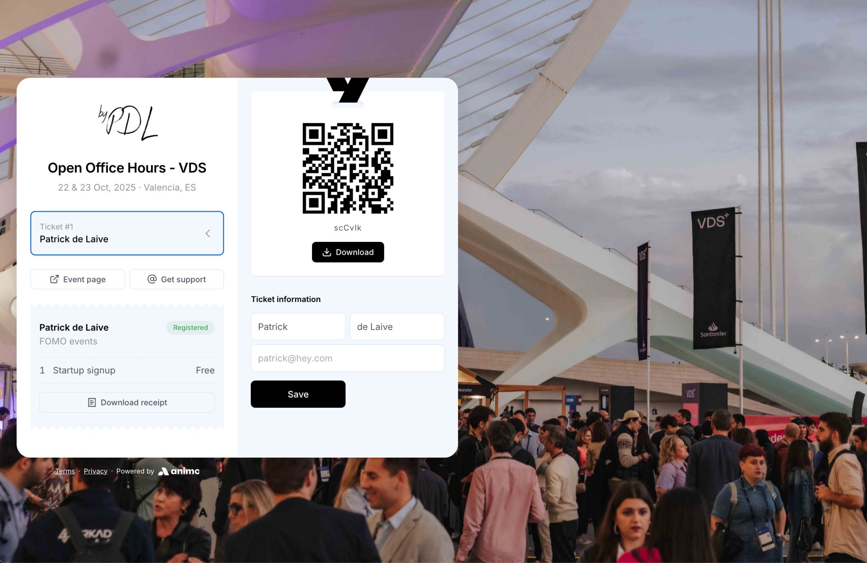 Manage registrations