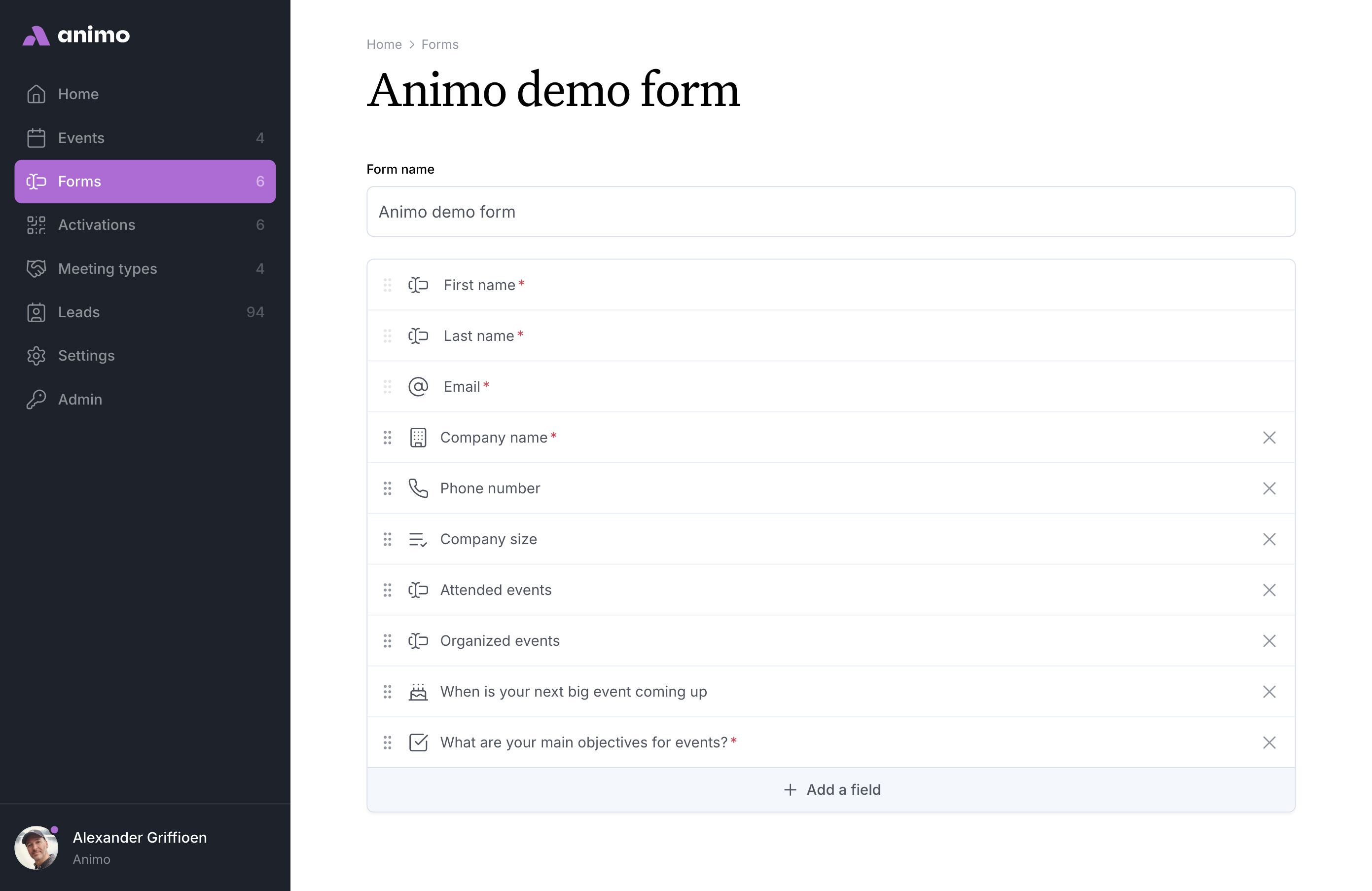 Custom lead capture forms