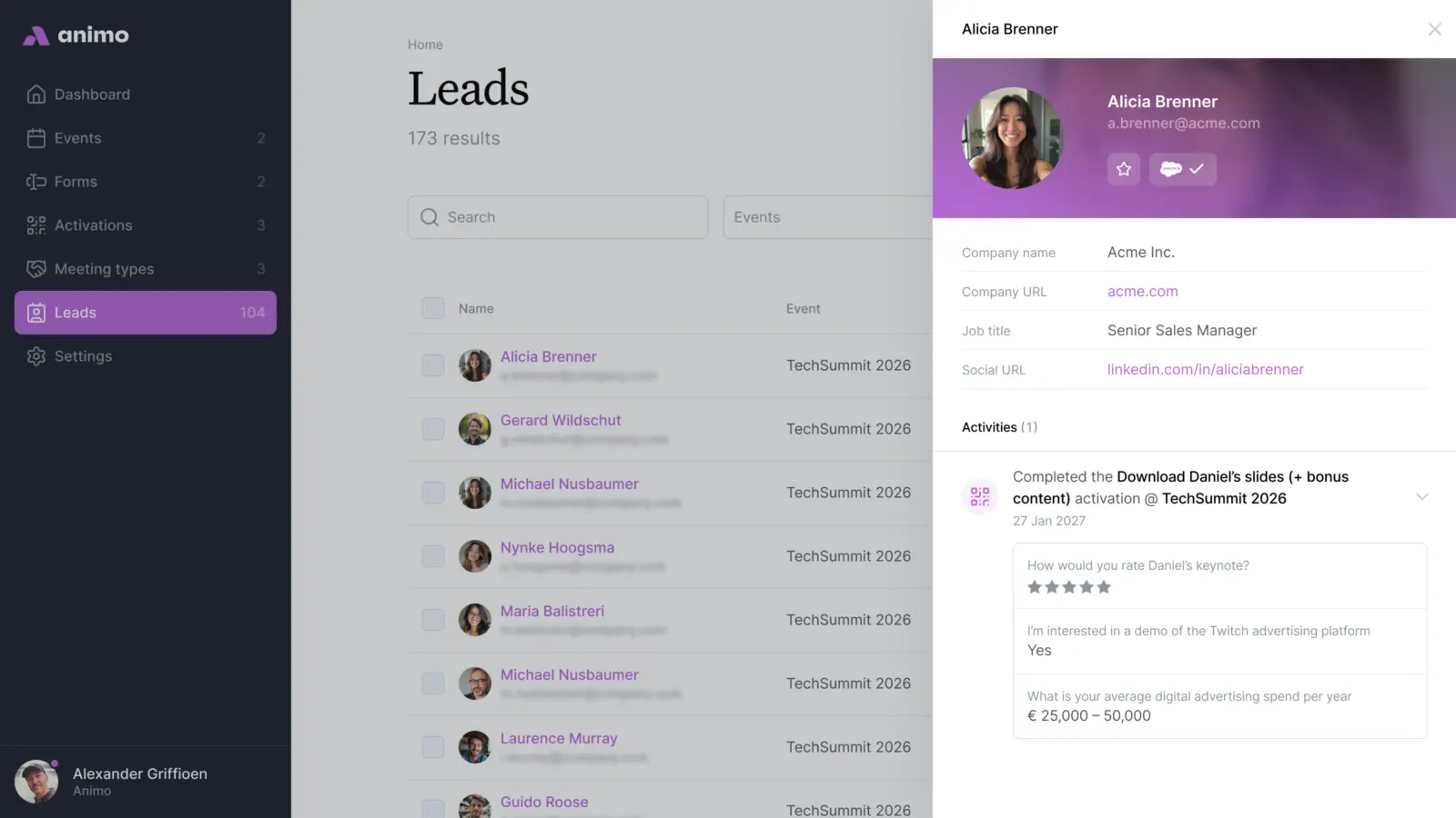 Leads overview