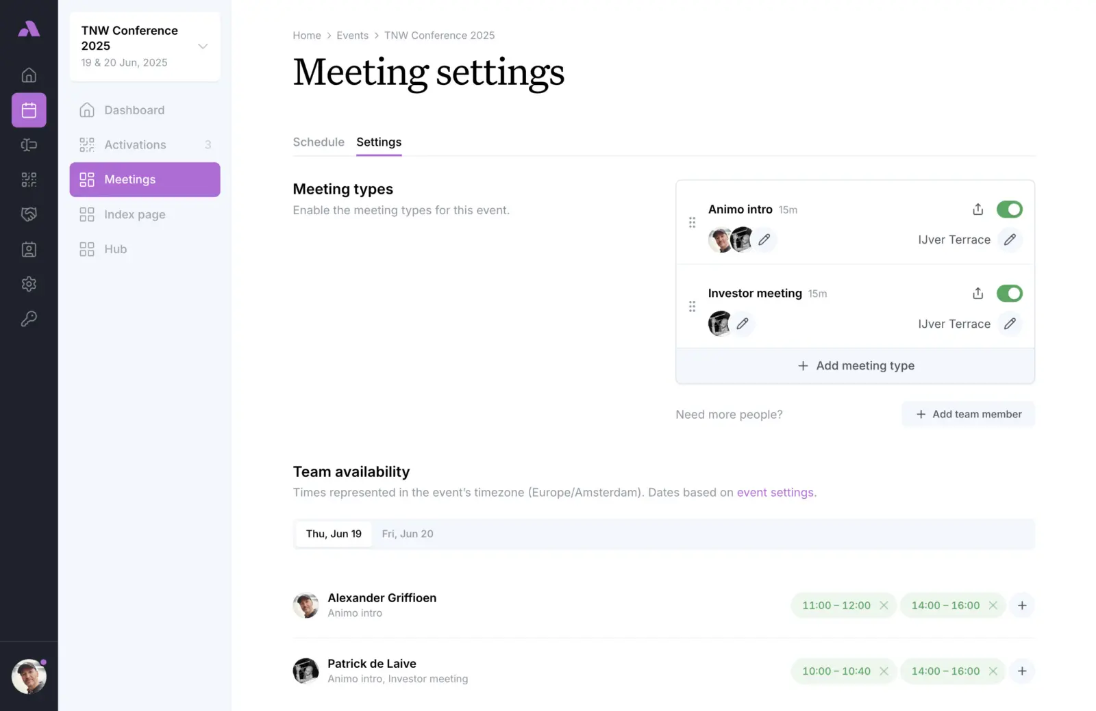 Meetings for your team